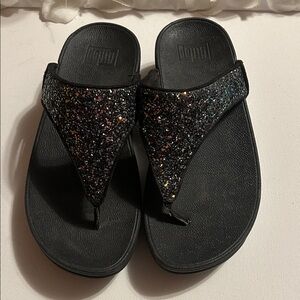 Fitflop Black Glitter Sandals